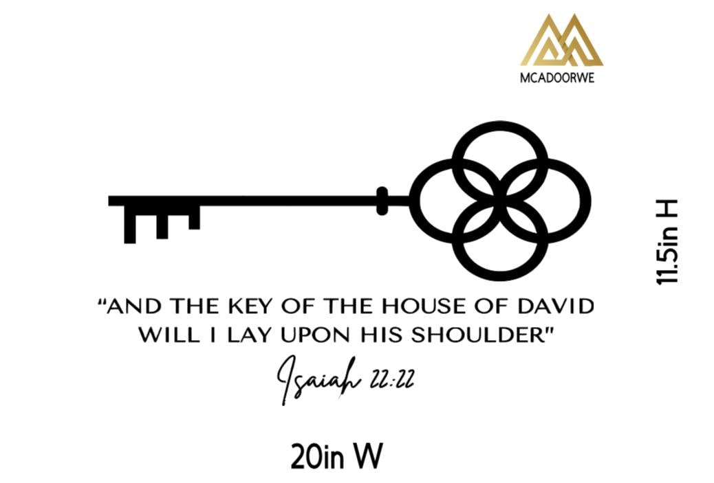 Isaiah 22:22 Bible Verse Vinyl Wall Stickers | Christian Inspiration | Wall Decor