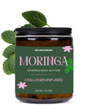 Moringa Whipped Body Butter | Handmade Organic Shea and Cocoa Butter | Luxurious 8 oz Jar