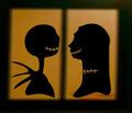 Halloween Window Cling Silhouette Decorations, 17.5in H x 10in W, Spooky Couple