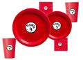 Custom 60 piece Thing 3 Birthday dinnerware Party Plates, cups and napkins: Red