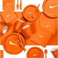 Custom Sw00sh Party, Birthday Party Dinnerware Set of 60 total pieces-Orange
