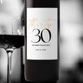 Personalized Name and Date 30th Birthday Wine Bottle Labels | Glossy| Set of 12|