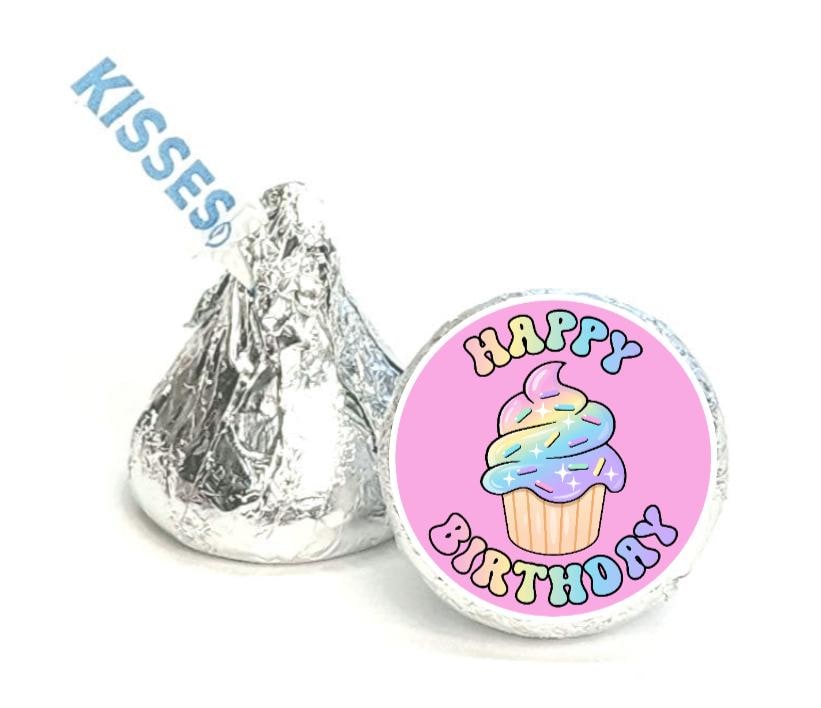 Birthday Party Mini Candy Labels | Happy Birthday | Glossy 0.75 Inch | 100 Pack