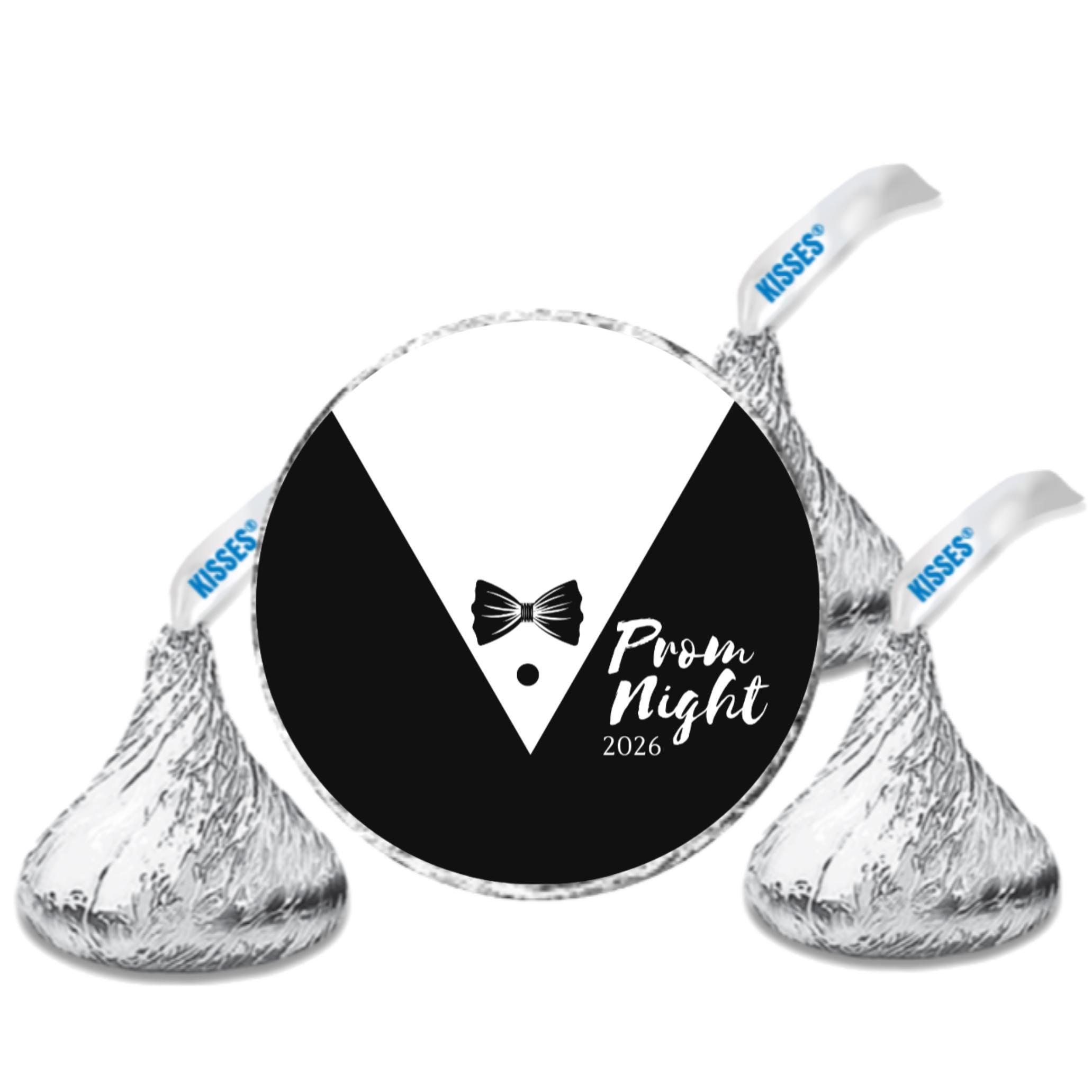 Prom Night Candy Kiss Labels | 100 Glossy Peel & Stick Stickers | Durable Self-Adhesive