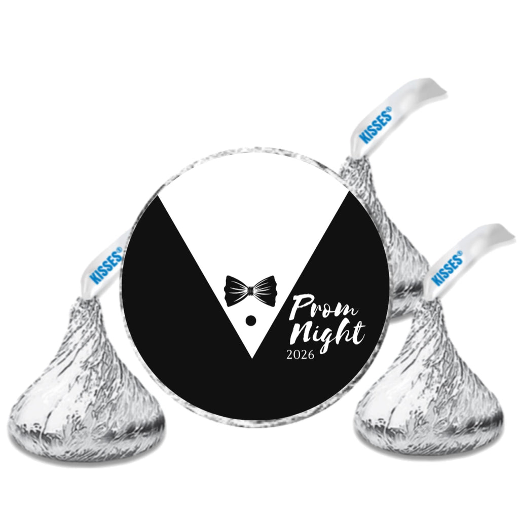 Prom Night Candy Kiss Labels | 100 Glossy Peel & Stick Stickers | Durable Self-Adhesive