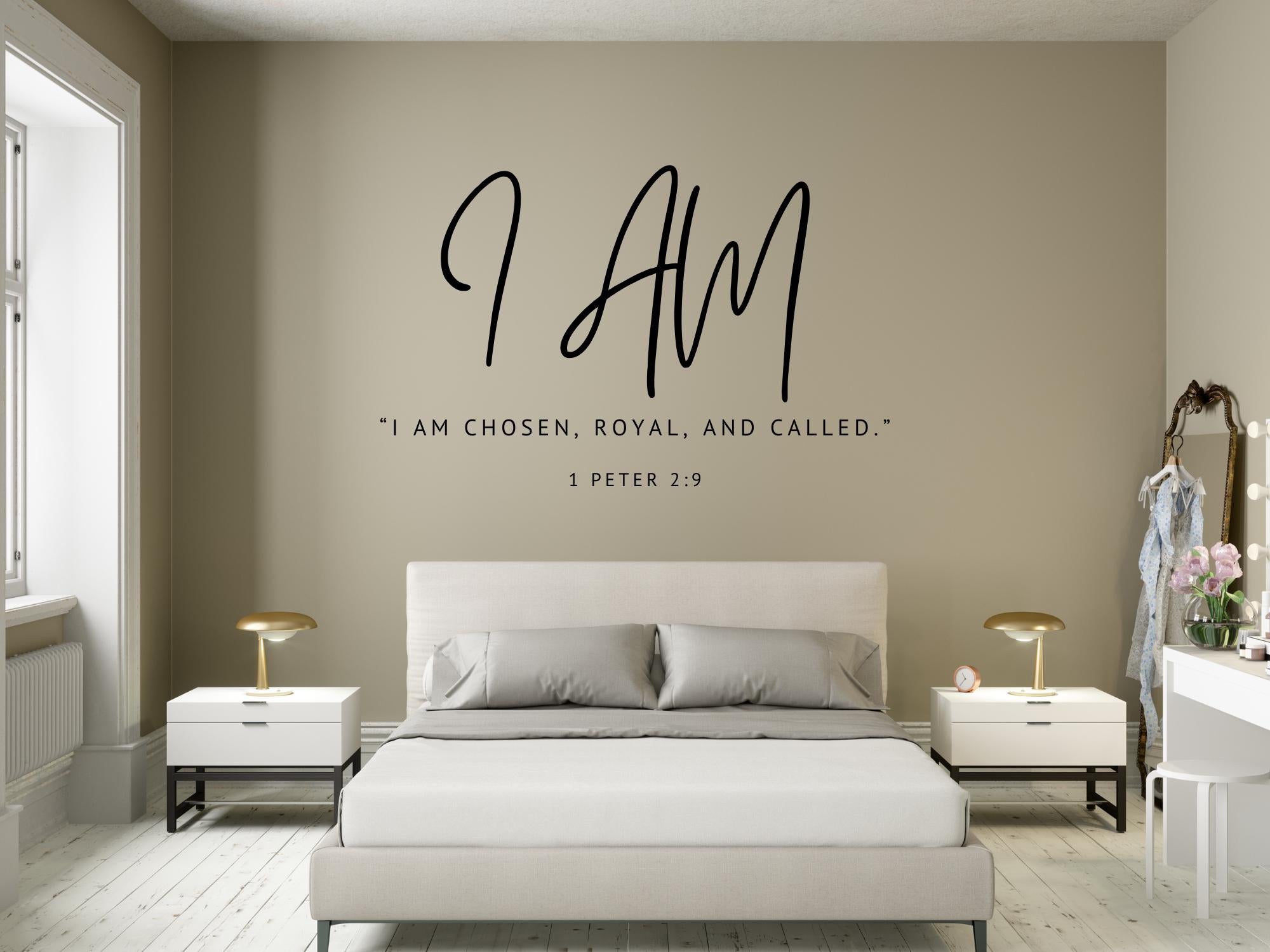 I AM Scripture Wall Decals | Christian Inspirational Quotes | Peel and Stick Wall Art