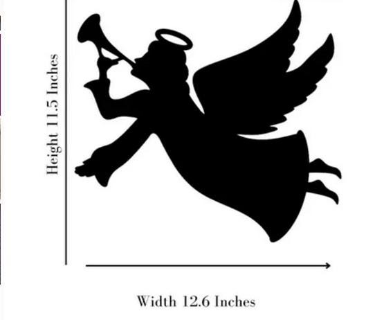Christmas Angel Window Cling Decal silhouette Set:Reusable+ Durable