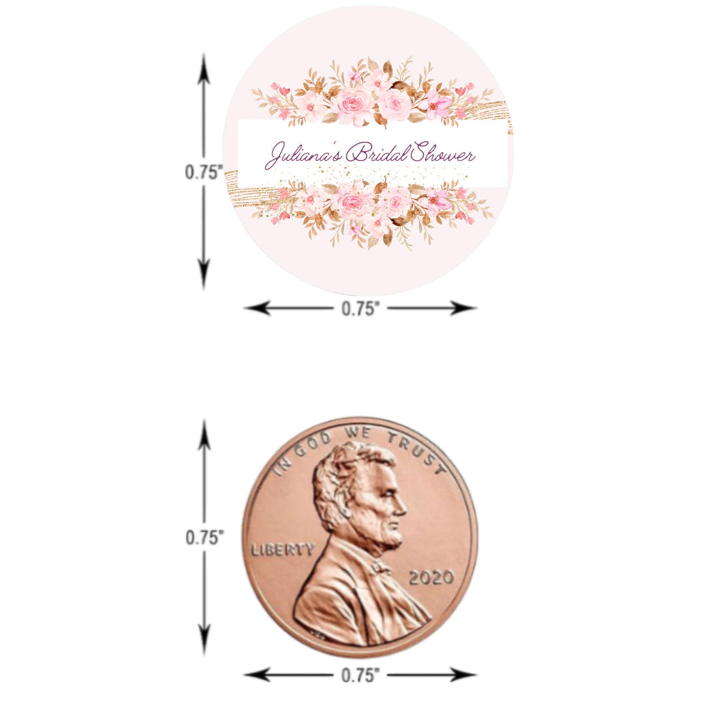 Personalized Bridal shower Chocolate Candy Kiss Labels|100ct|Glossy|0.75|Custom Name