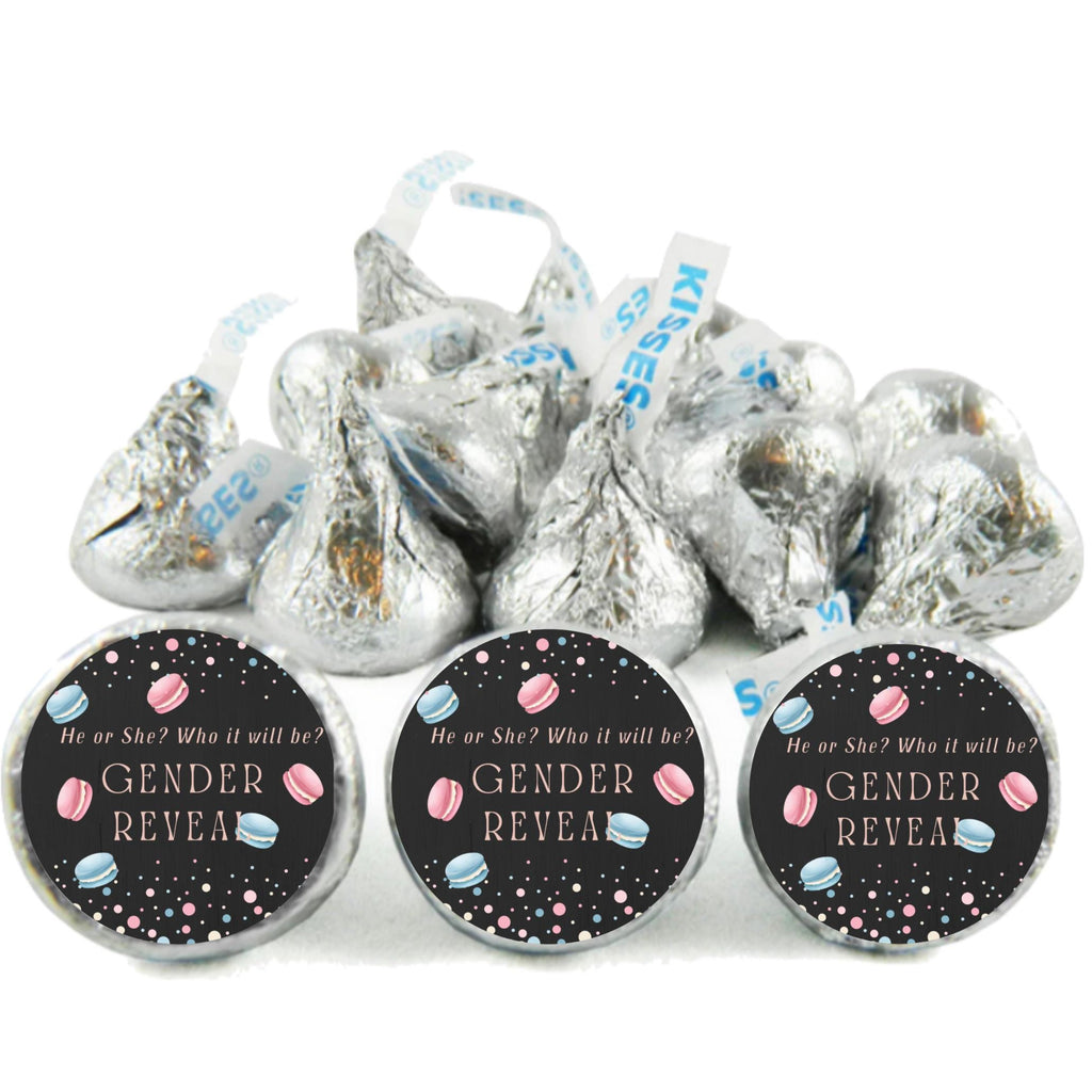 He or She Who Will it Be Stickers | 100 Glossy Peel & Stick Stickers | Durable | Baby Shower | Memorable Baby Shower Decor