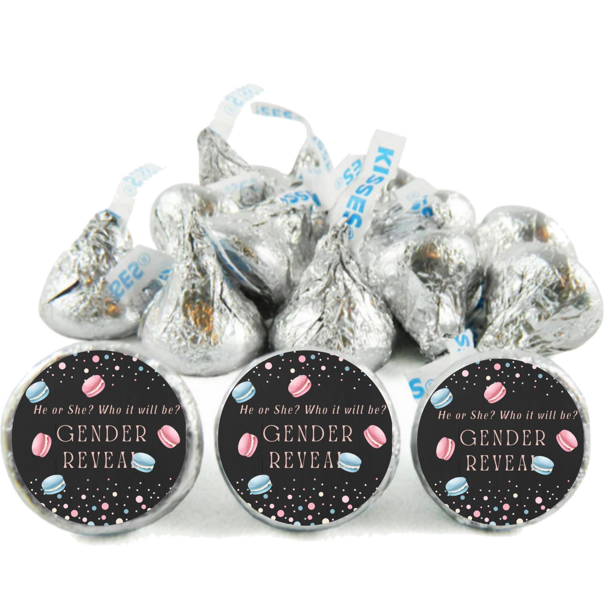 He or She Who Will it Be Stickers | 100 Glossy Peel & Stick Stickers | Durable | Baby Shower | Memorable Baby Shower Decor