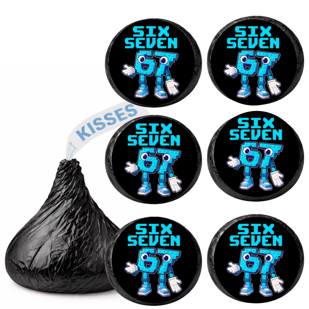 67 Kiss Candy Stickers | Birthday Celebration Treat Decorations | 67 Birthday