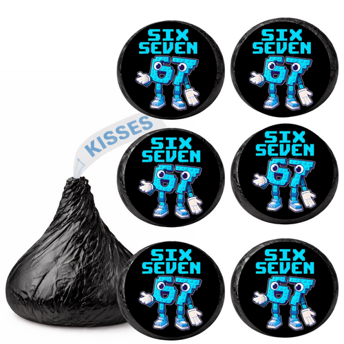 67 Kiss Candy Stickers | Birthday Celebration Treat Decorations | 67 Birthday