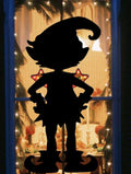 Christmas Elf Window Cling | Large Reusable Silhouette Decal | Holiday Window Decor