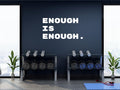 Enough Is Enough Wall Decal | Inspirational Quote | Black Vinyl Statement Vinyl Wall Art|