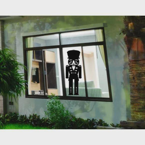 33In Christmas Nutcracker Silhouette Window Cling Decal:Legendary Reusable Christmas Decor