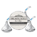 It's A Boy Newspaper Baby Shower Candy Stickers | Breaking News Labels | 100 Glossy Candy Kiss Sticker |Candy Table Accents