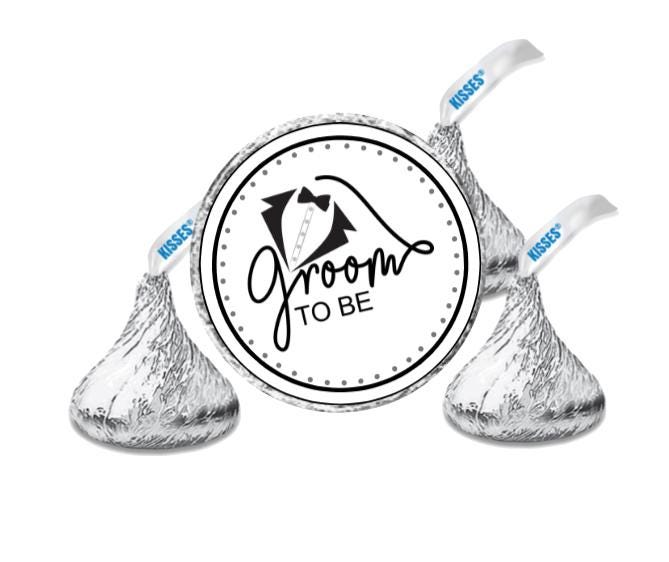Groom To Be Kisses Candy Stickers | 100pcs| Waterproof Glossy Vinyl | Bachelor Party| 0.75in