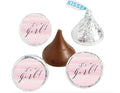It’s a Girl|Baby Shower Mini Chocolate Labels | Pink Stripes |100ct| Glossy| Shower Treat Labels