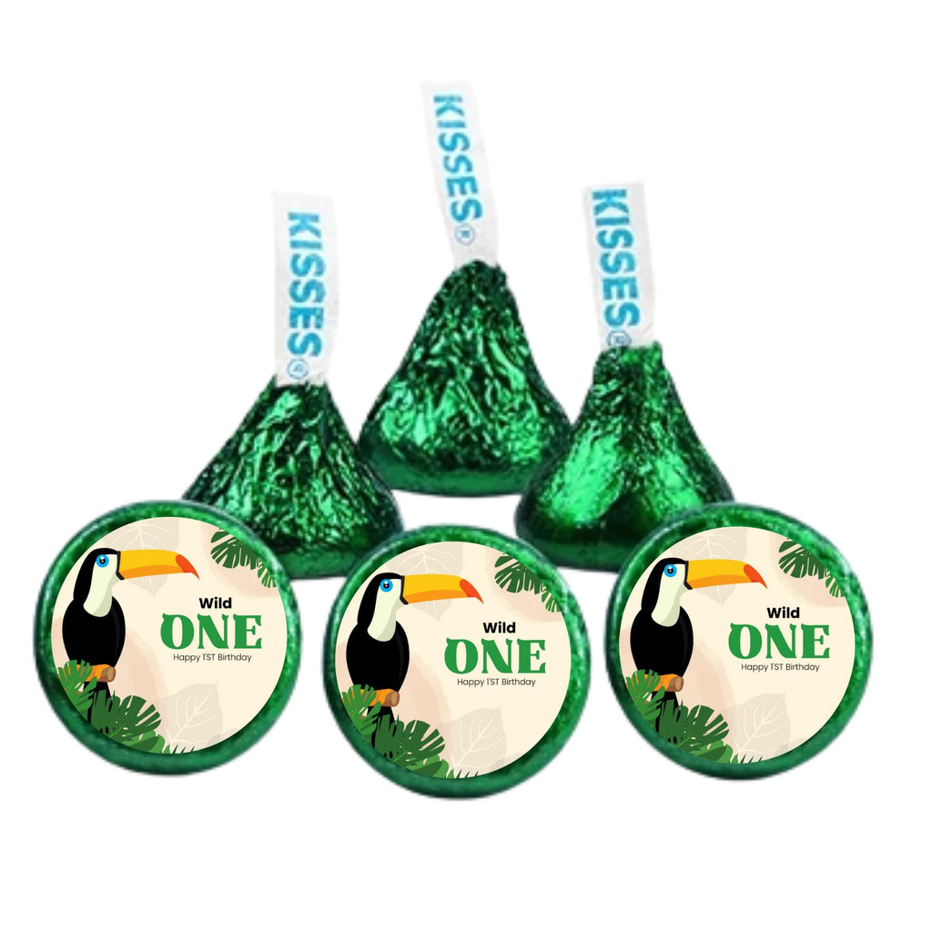 Wild 1 Safari Theme Chocolate Candy Labels| 1st Birthday|Safari Animal Birthday Party|100ct