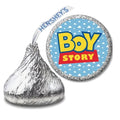 Gender Reveal Kisses Chocolate Candy labels, Boy Story Design Stickers, 100ct