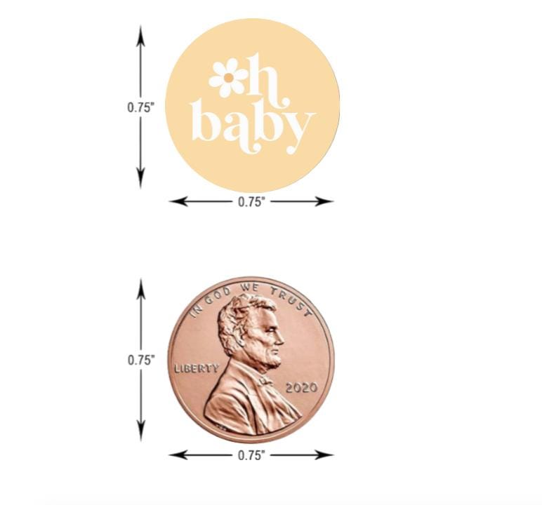 Oh Baby Kisses Candy Stickers | 100ct|Glossy| Baby Shower