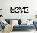 Religious Wall Art Romans 5:8 Love Typography, Black Modern Print, 23.5 x 7.6 inches, Adhesive Vinyl Decal for Indoor Home Decor