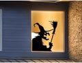Halloween Gigantic Window Decal| Witch Silhouette| Spooky Broom|Indoor Decal| 22H| Reusable + Durable