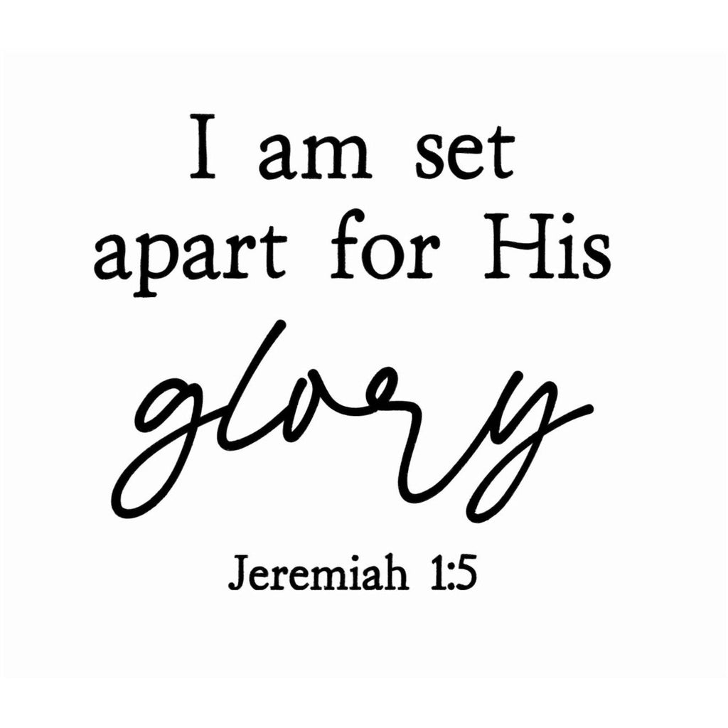 Jeremiah 1:5 Bible Verse Wall Decal, Black Scripture Art