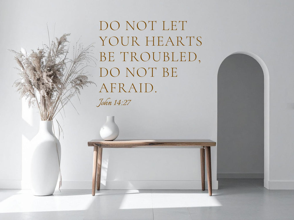 John 14 Faith Filled Wall Decals | Inspirational Bible Verses | Removable Vinyl Wall Art