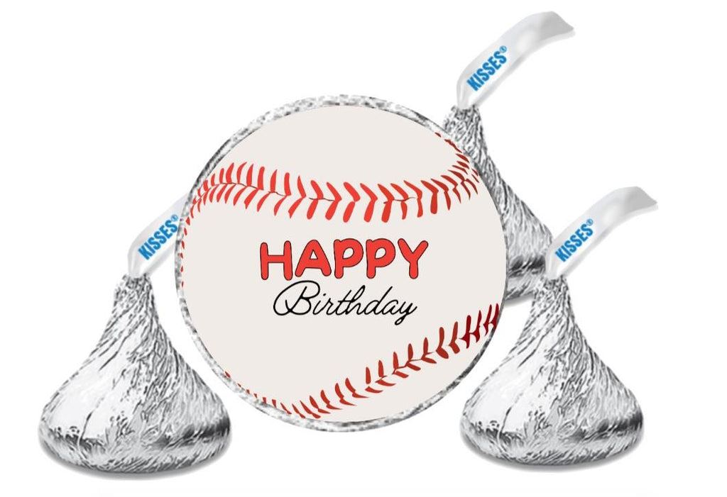 Baseball Birthday Candy Stickers | 100pcs| Waterproof| Glossy| Kids Birthday| 0.75in Each