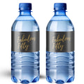 Fabulous Fifty Water Bottle Labels | 50th Birthday Party Decor | Set of 12 Bottle Wraps | 2in H x 8.5in W