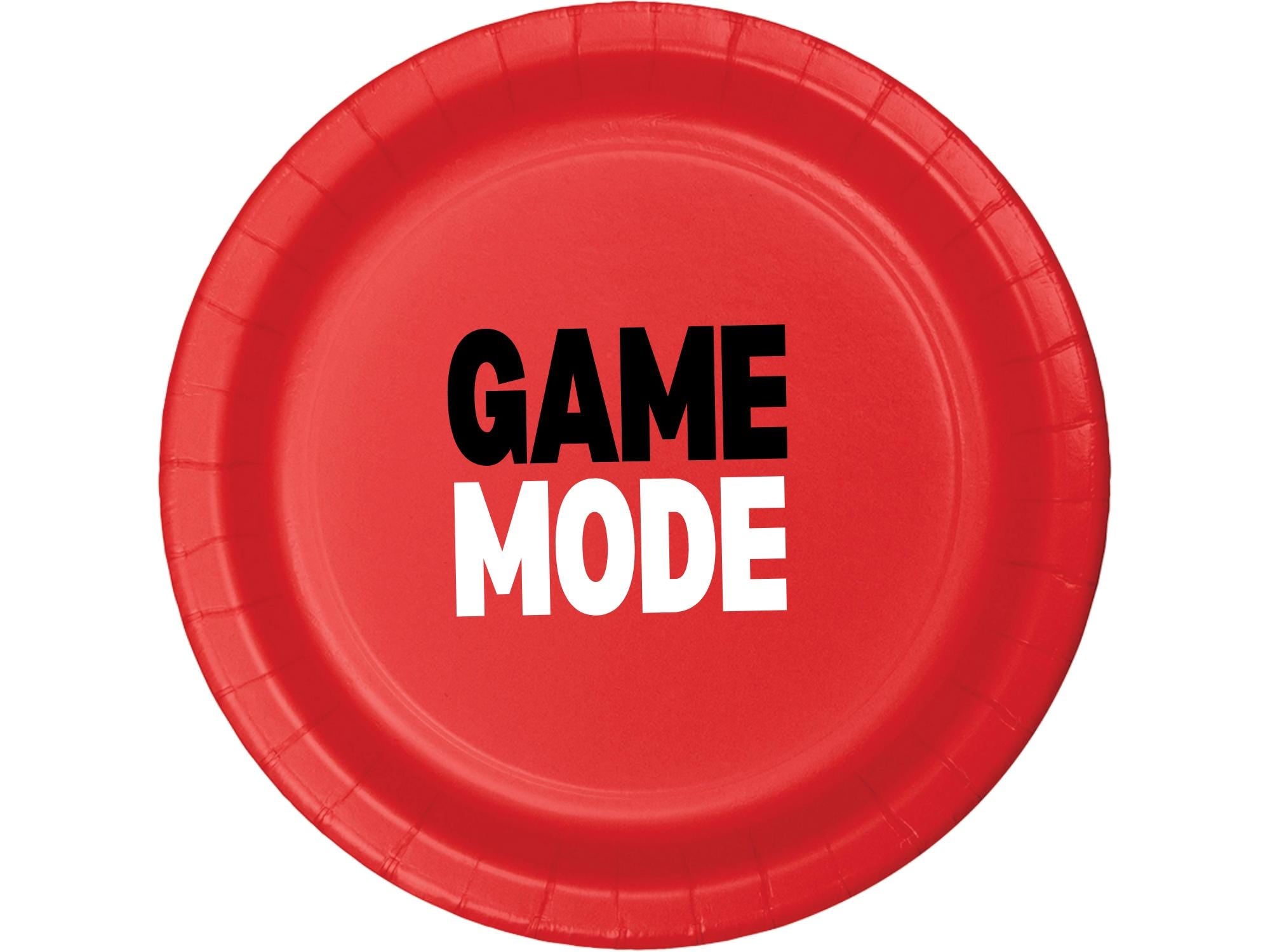 Game Mode Party Plates | Gamer Celebration Tableware | Dinner and Dessert Plates