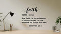 Faith Definition Wall Art with Hebrews 11:1 Bible Verse Quote, Inspirational Typography Print