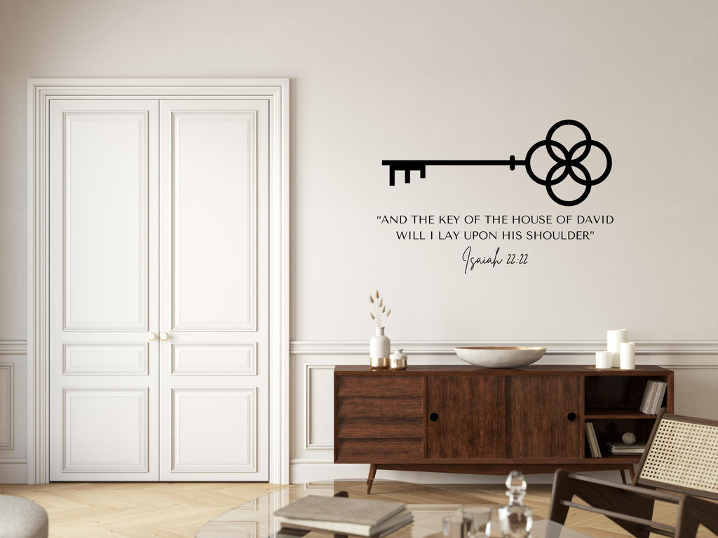 Isaiah 22:22 Bible Verse Vinyl Wall Stickers | Christian Inspiration | Wall Decor
