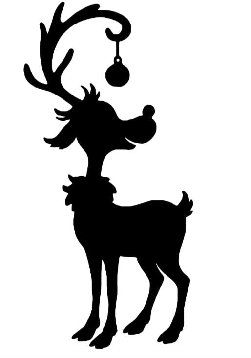 Large Reindeer Window Cling Decal | Christmas Window Decals | Reusable|Holiday Decoration| 23.5H