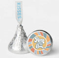Here Comes the Son Kisses Candy Stickers | 100ct|Glossy| Baby Shower Gender Reveal Party Favors