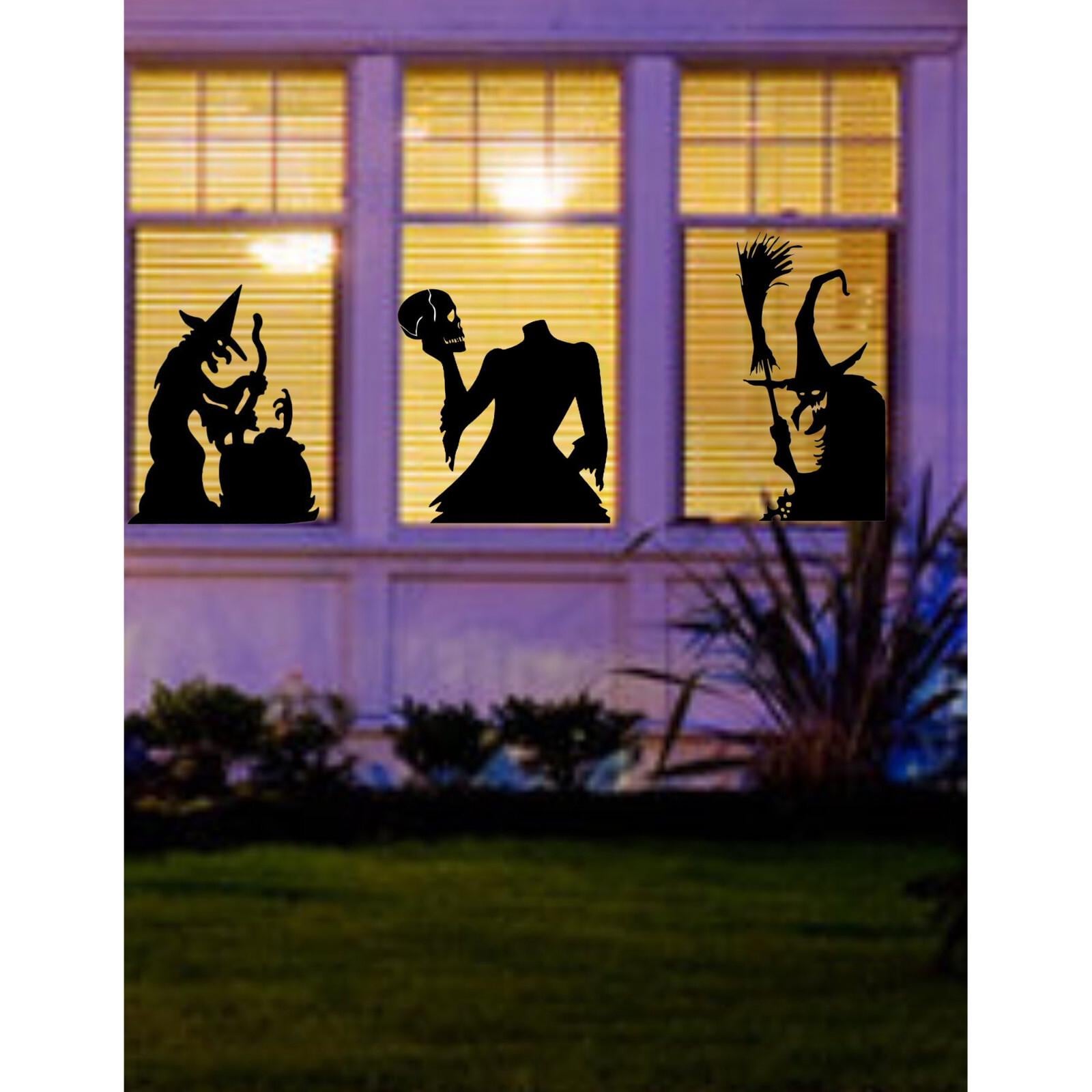 Spooky Woman Window Cling Silhouette Decal:Halloween Durable-Halloween Decor