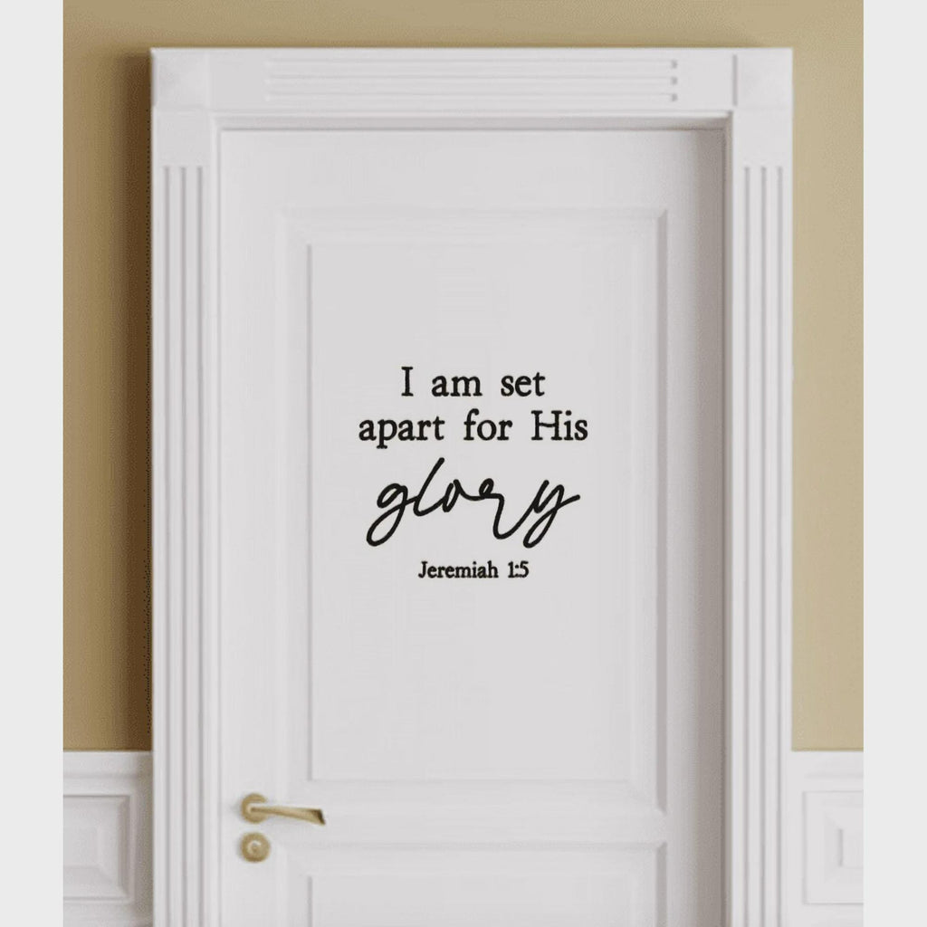Jeremiah 1:5 Bible Verse Wall Decal, Black Scripture Art