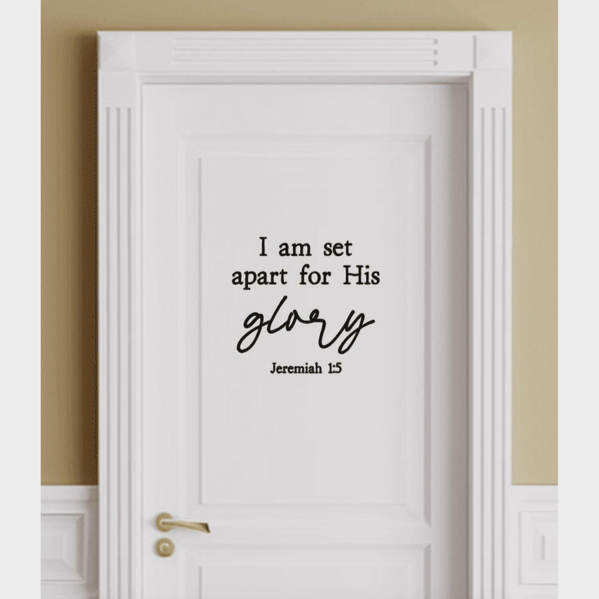 Jeremiah 1:5 Bible Verse Wall Decal, Black Scripture Art