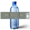Cheers to 30 Years Water Bottle Labels | 30th Birthday Party table Accents |Glossy| 12ct|Green