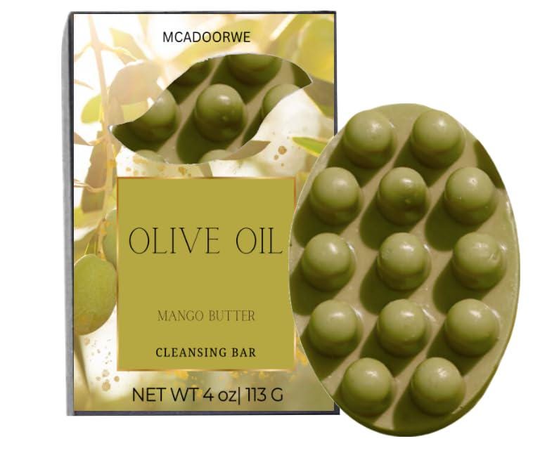 Olive Oil Massage Soap Bar| Mango Butter|Collagen infused Handmade Soap Bars|Moisturizing Bath Bar