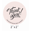 Thank You Stickers for Small Business, 2 x 2 inches, Pink, Set of 100