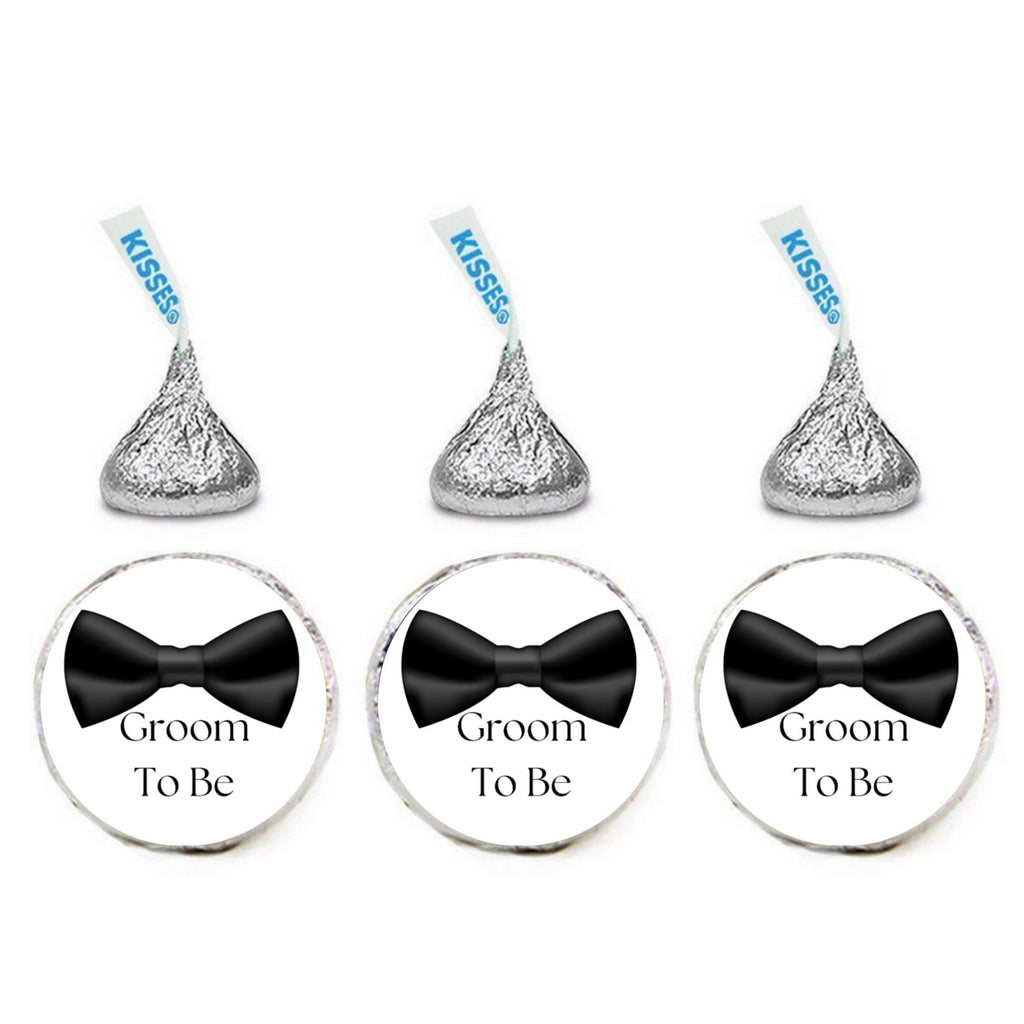 Groom To Be Party Stickers | 100 Glossy Peel & Stick Labels | Chocolate Candy Decor | Durable Self Adhesive