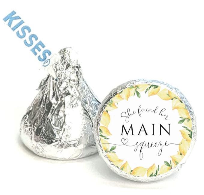 She Found Her Main Squeeze Kisses Candy Labels | 100ct|Glossy|Bridal Favors