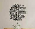 Romans 12:2 Bible Verse Wall Decal, Floral Design with Scripture Quote, 11.8in W x 11.5in H, Black