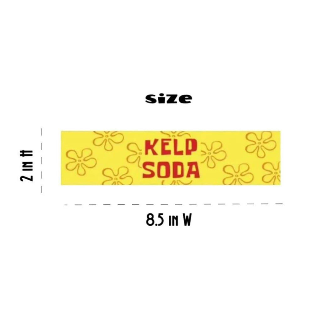 Kelp Soda Bottle Labels, Squarepants Party Decorations