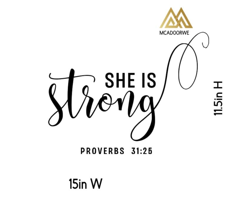 Proverbs 31 Bible Verse Wall Art | Faith Based Motivation | Vinyl Wall Decals