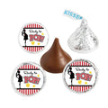 Ready to Pop Baby Shower Chocolate Candy Labels, 3/4 Inch Round Stickers, 100 Count
