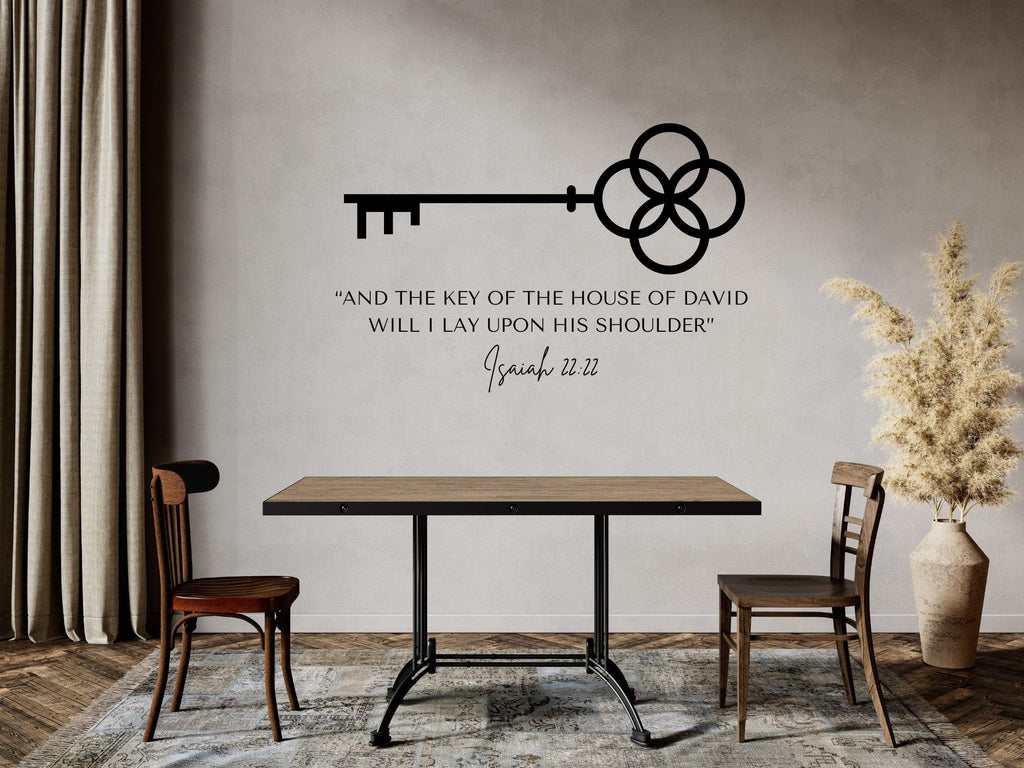 Isaiah 22:22 Bible Verse Vinyl Wall Stickers | Christian Inspiration | Wall Decor