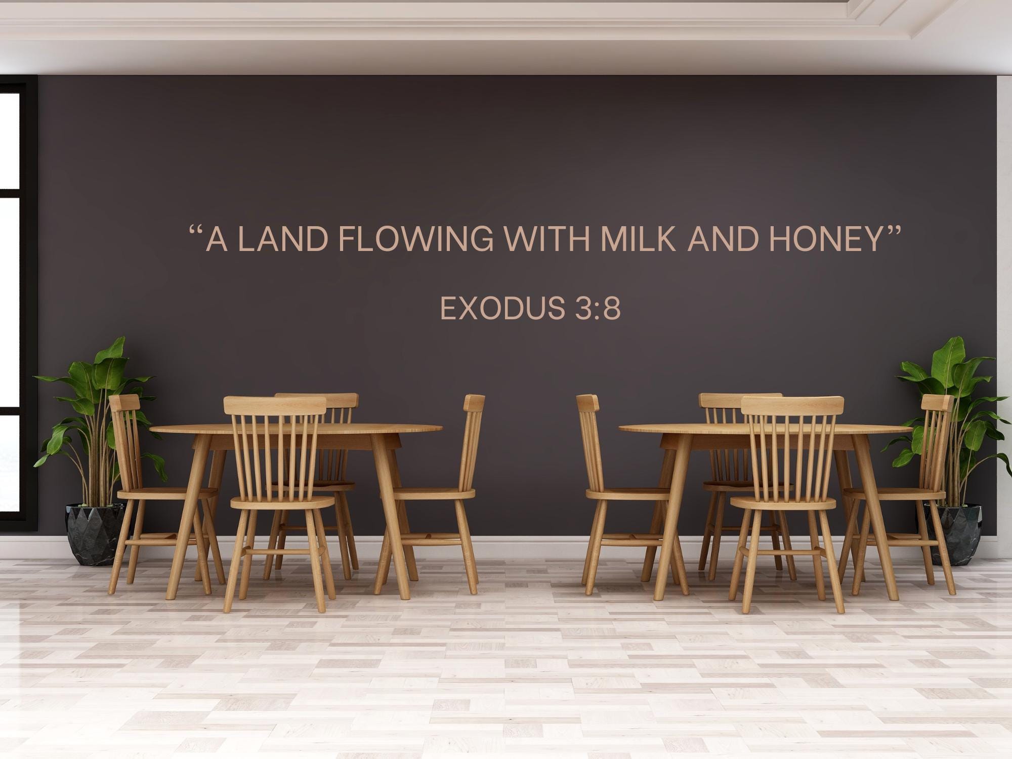 Exodus 3:8 Bible Verse Wall Art | Faith Based Motivation | Vinyl Wall Decals